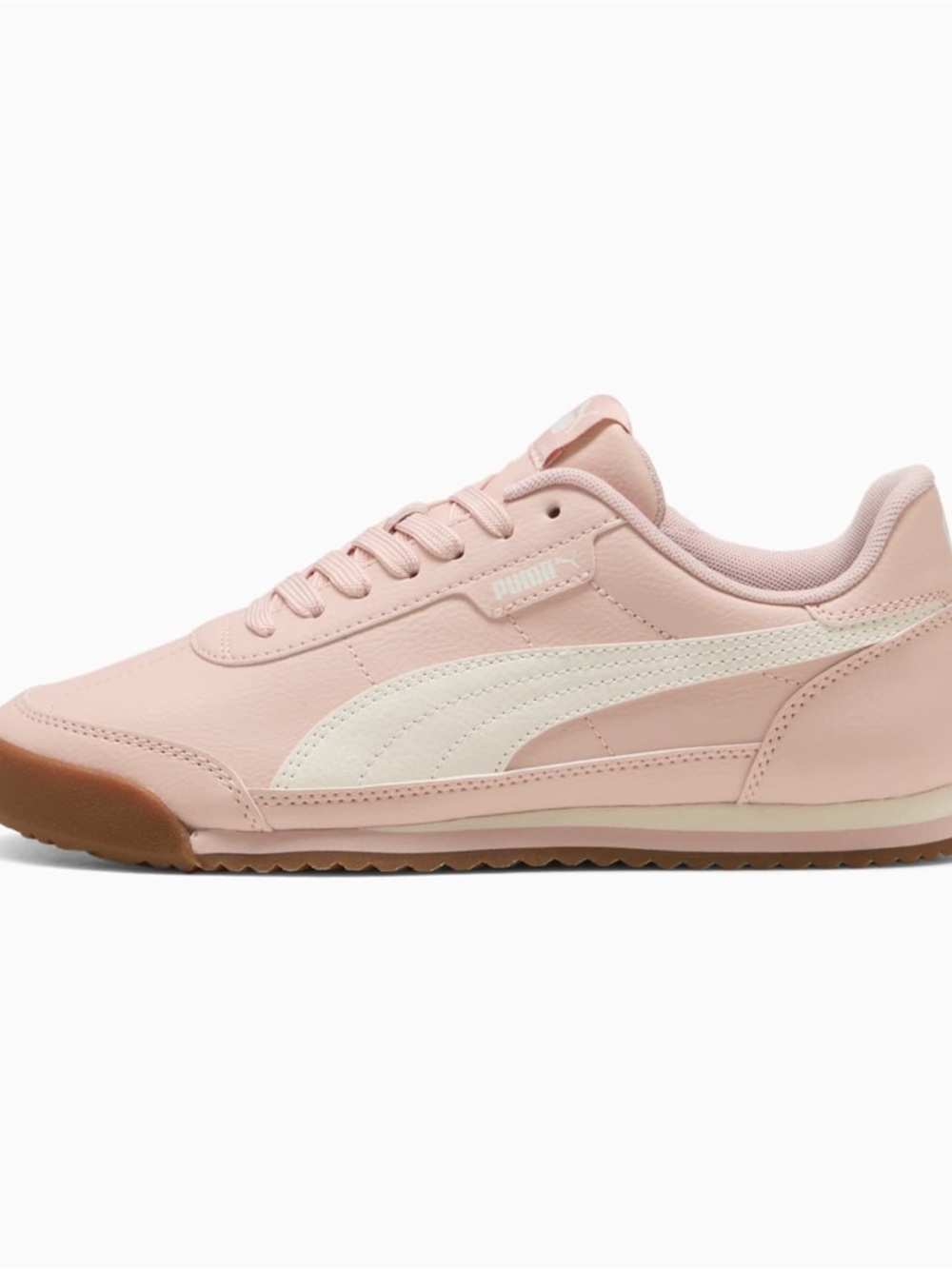 Puma Women’s Pink Sneakers with Cream Formstrip and Gum Sole - Picture 3 of 3